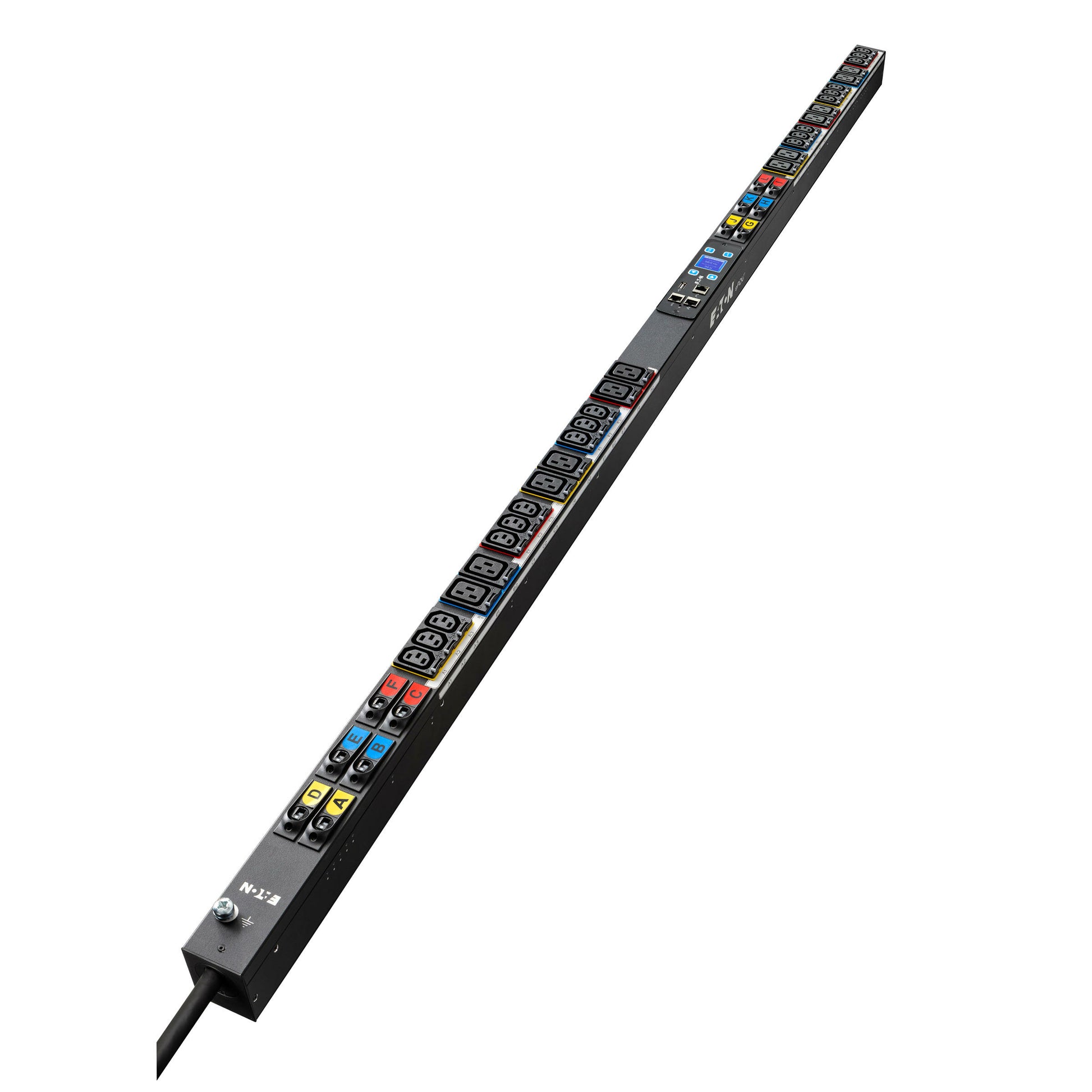 Eaton G3+ MI Rack-PDU 0U – Messbarer Eingang, CEE 63A 3Ph – C13×18, C19×12, 3 m Kabel – Schwarz