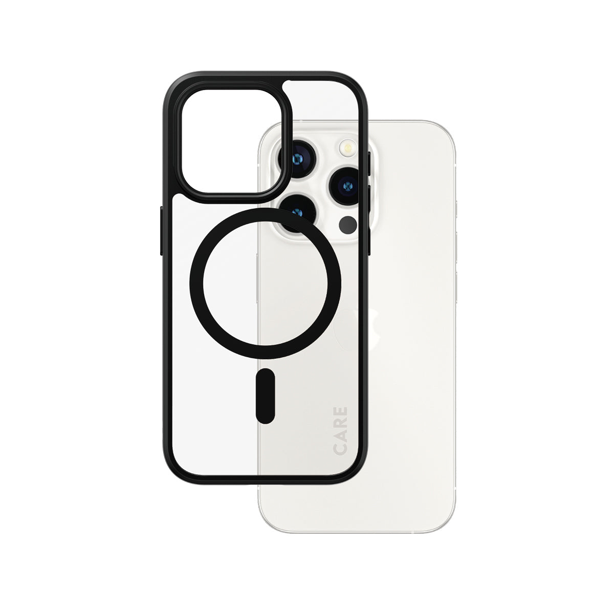PanzerGlass CARE Flagship Backcover – für Apple iPhone 15 Pro, Schwarz, bis 4,8 m sturzsicher