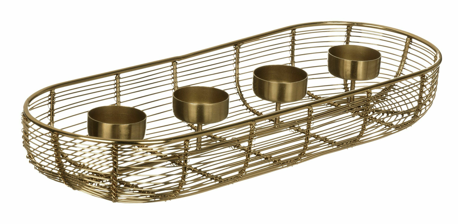 EGLO Hagony Kerzenhalter – Metall, Gold – 14 × 6 × 40,5 cm – für 4 Kerzen