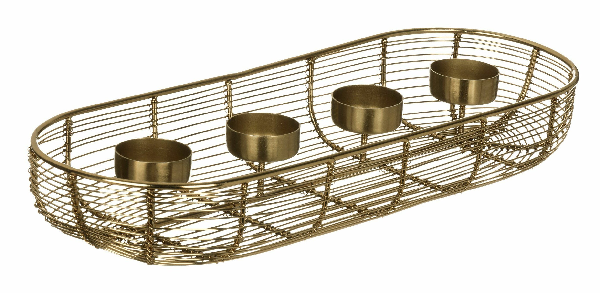 EGLO Hagony Kerzenhalter – Metall, Gold – 14 × 6 × 40,5 cm – für 4 Kerzen