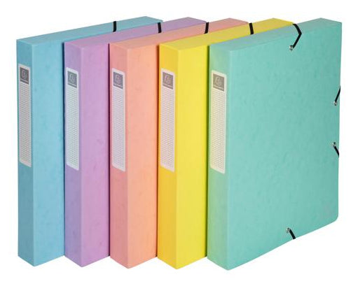 Exacompta Gummibandmappe Aquarel A4 – Karton, mehrfarbig, bis 200 Blatt, 5 Stk.