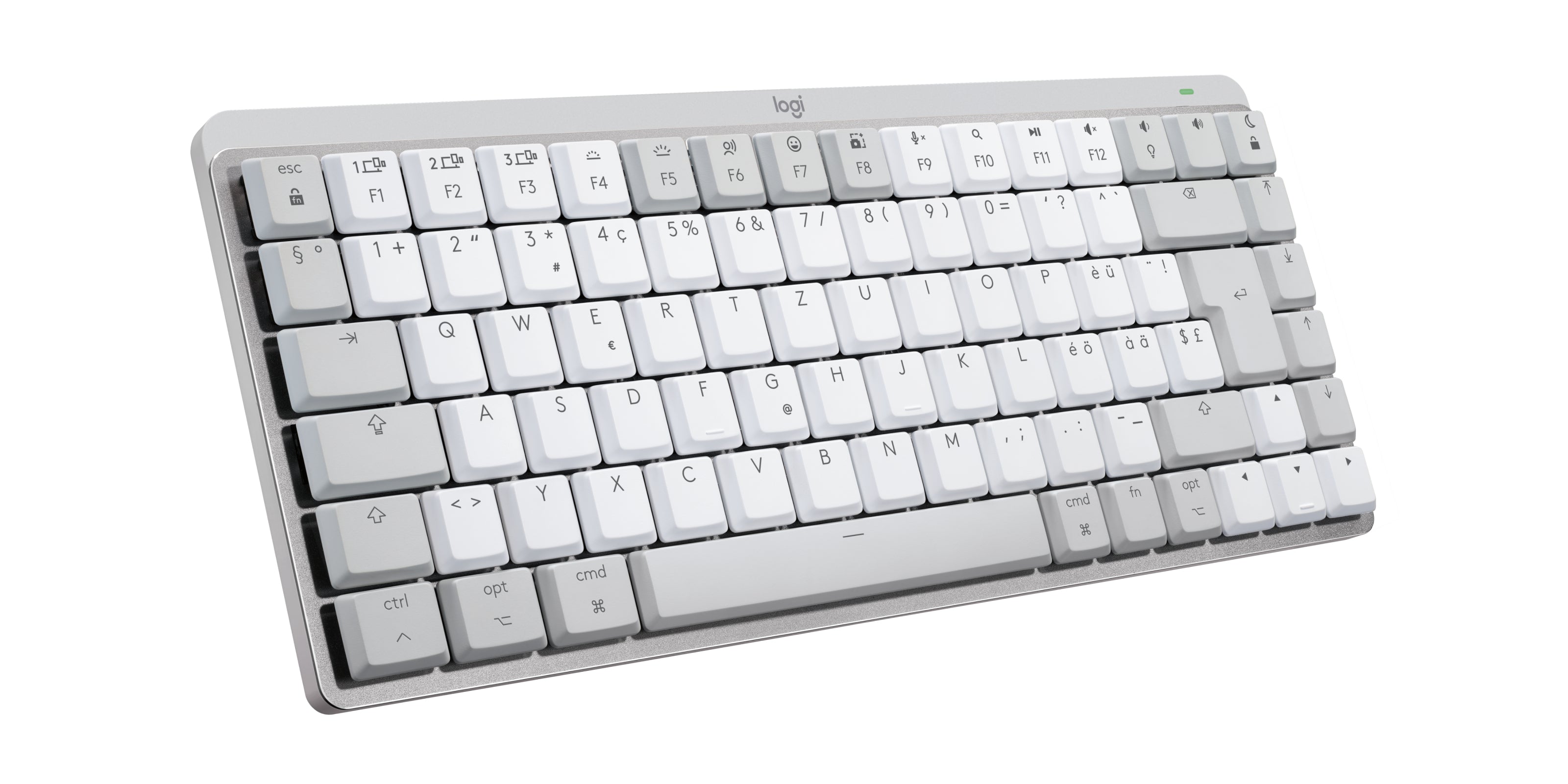 Logitech MX Mechanical Mini – Tastatur, kabellos (Bluetooth/2,4 GHz), CH-Layout (DE-CH), TKL – für macOS