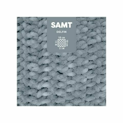 myBoshi Chenille Samt Garn Dunkelgrau – 100 g, 100 m, Nadel 6 mm, 100% Polyester, 1 Stk.