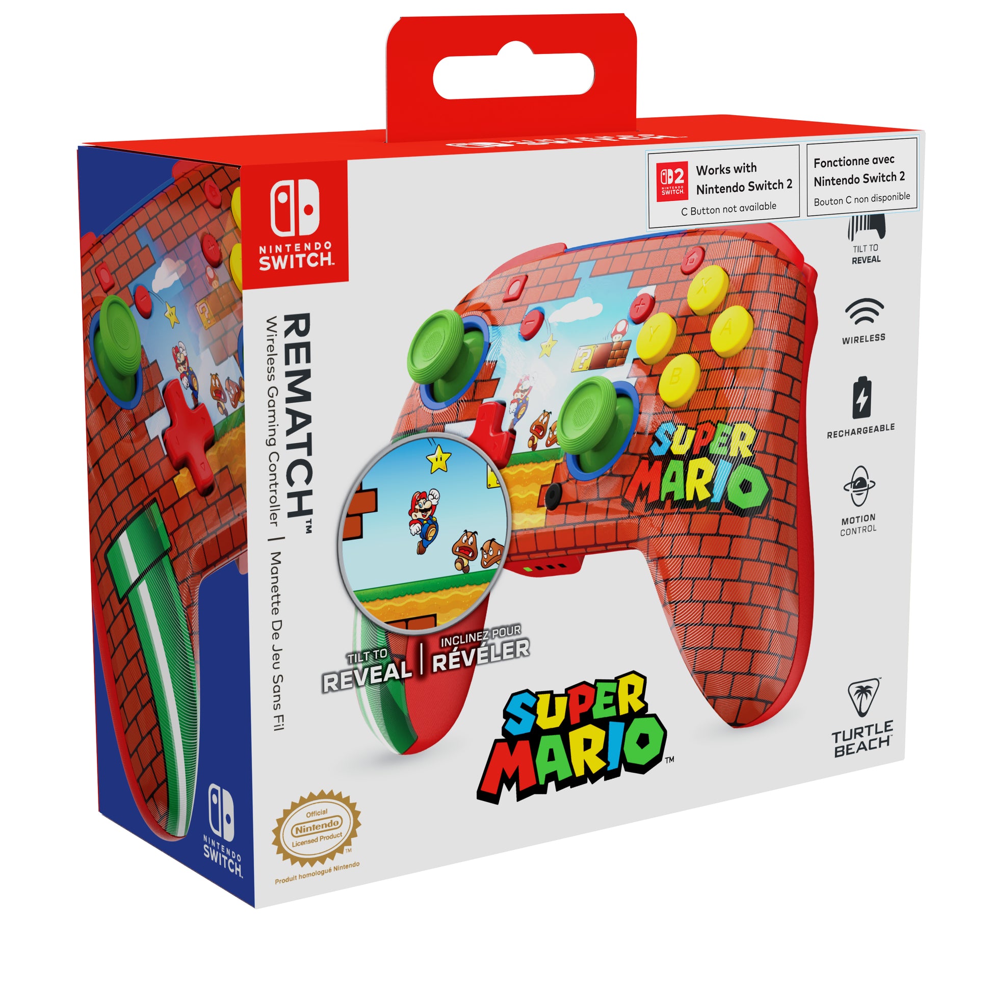 Turtle Beach Rematch – Gamepad – Kabellos, Bewegungssteuerung, 40 h Akku – für Nintendo Switch Systeme