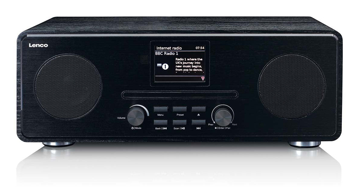 Lenco DIR-261BK – Internetradio, DAB+/UKW, Bluetooth – Schwarz