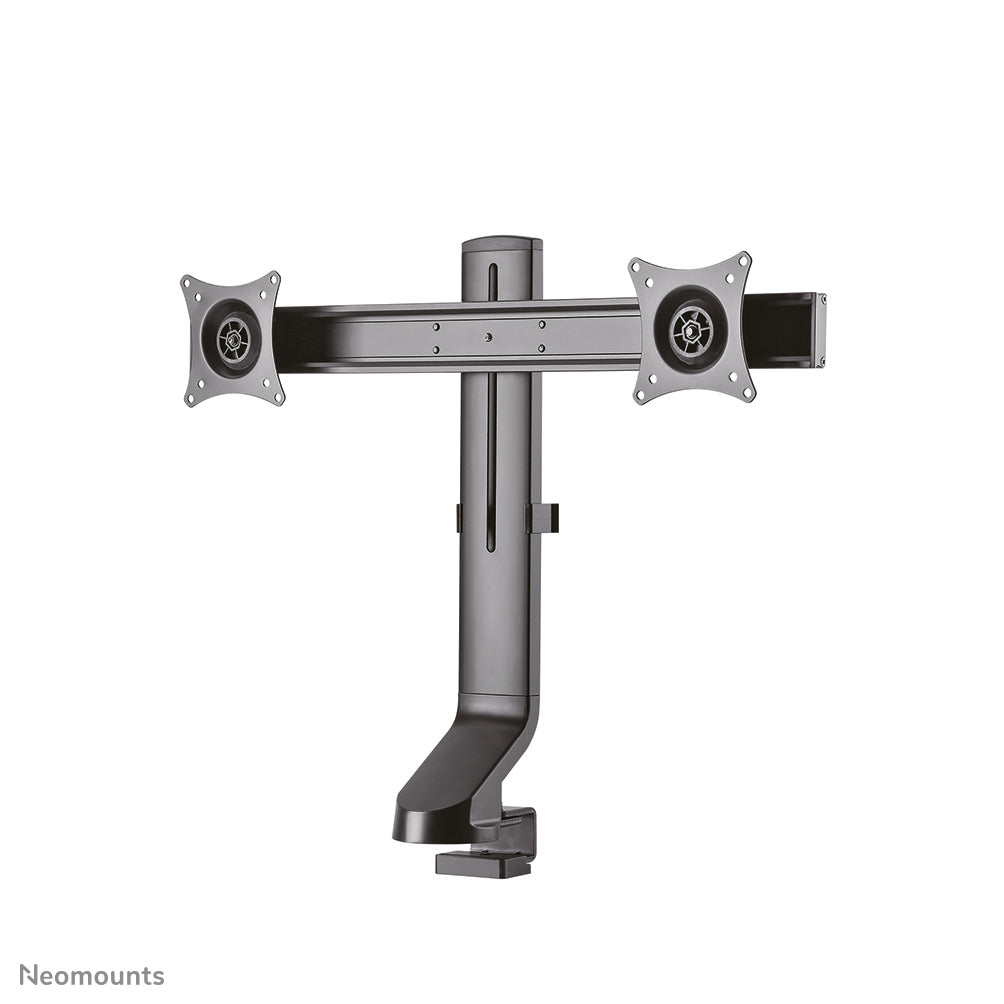 Neomounts Tischhalterung, Dual, Tischklemme, bis 27", 7 kg, neigen/schwenken/drehen, schwarz