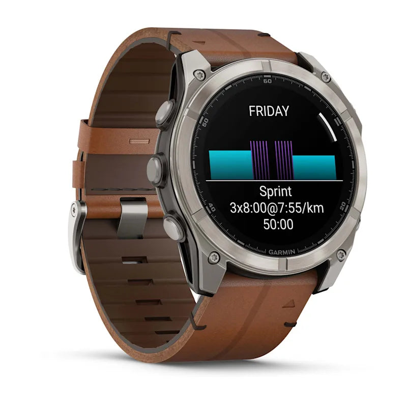 Garmin Fenix 8 AMOLED Sapphire – GPS-Smartwatch – 51 mm, 1,4", Saphirglas, 100 m, Bare Titanium