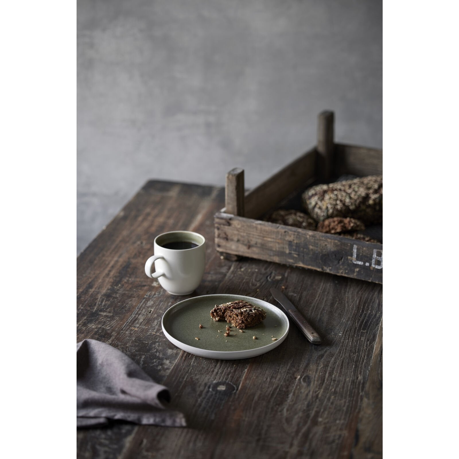 Studio Round Teetasse – 330 ml, Steinzeug, Weiss, spülmaschinenfest, mikrowellengeeignet