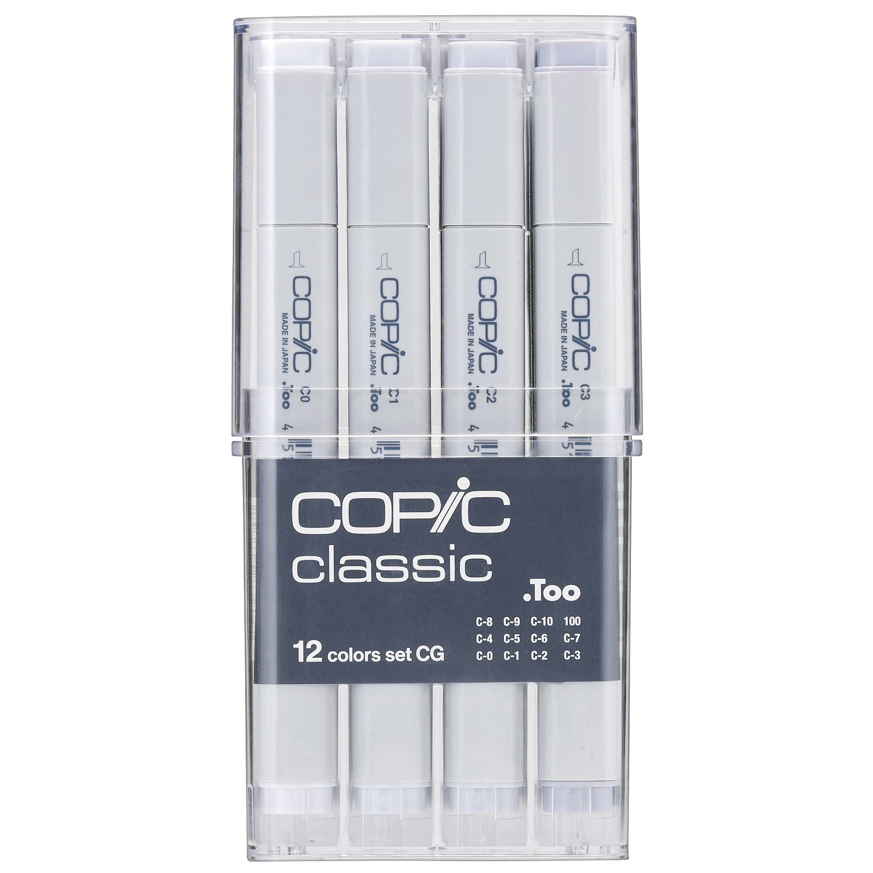Copic Marker Classic – Grau, 12 Stück