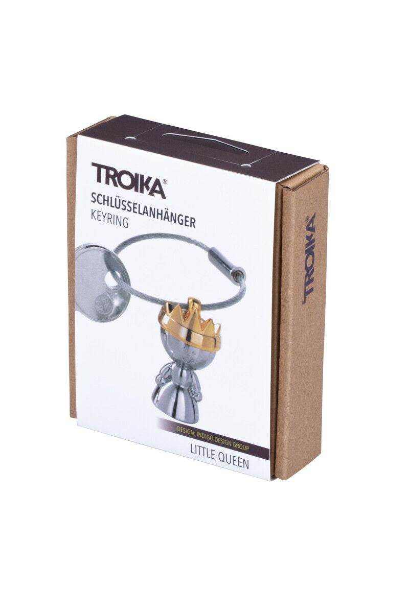 TROIKA Schlüsselanhänger Königin Krone – Metall, Gold/Silber, 35 × 20 × 20 mm, 6er-Pack