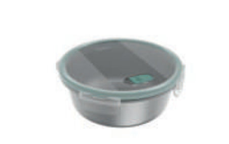 Rotho Vorratsdose 1,4 l, Ø 20,7 × 8,1 cm, Kunststoff/Edelstahl, Silber
