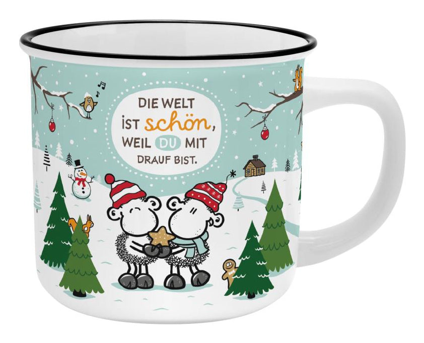 Sheepworld Tasse – 350 ml, Ø 9,0 cm, Porzellan, Weiss, spülmaschinenfest, mikrowellengeeignet