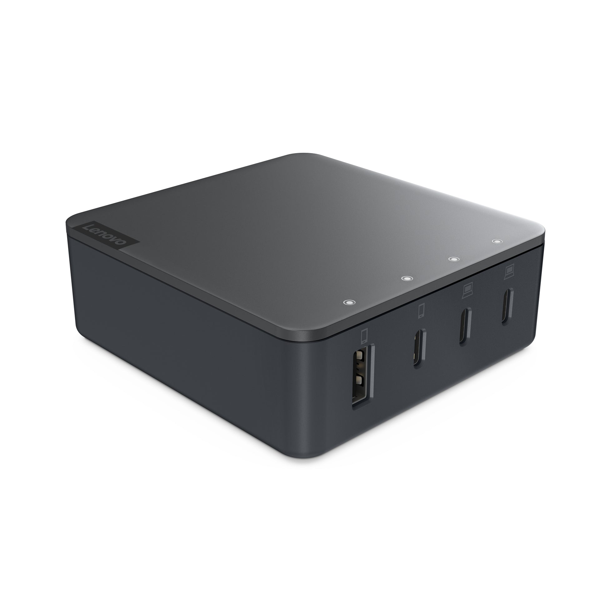 Lenovo G0A6130WEU USB-Desktop-Ladegerät 130 W – USB-C×3, USB-A×1 – 1,8 m Kabel, Schwarz – für Universalgeräte