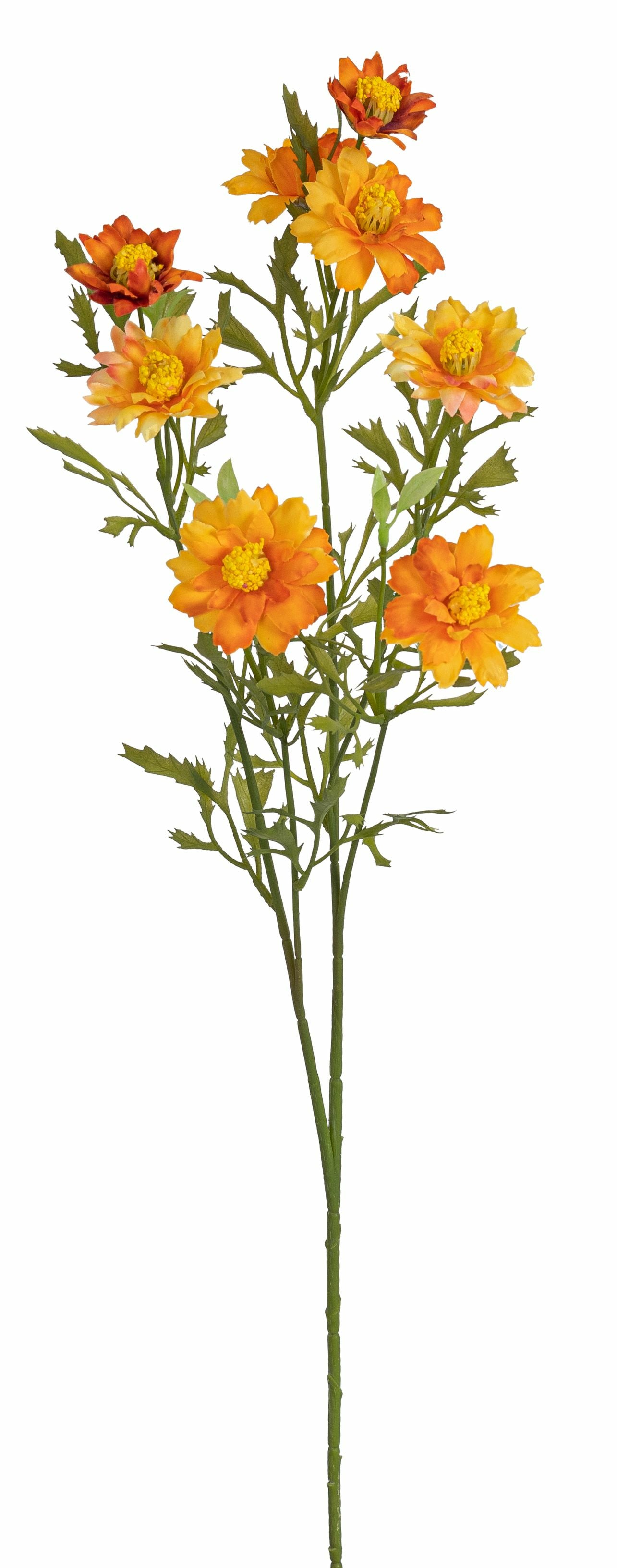Botanic-Haus Blütenzweig – 68 cm – Kunststoff, Orange – 12er-Pack