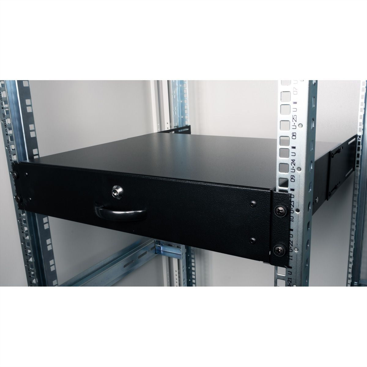 ROLINE 19" Tastatureinschub 2 HE – abschliessbar – schwarz