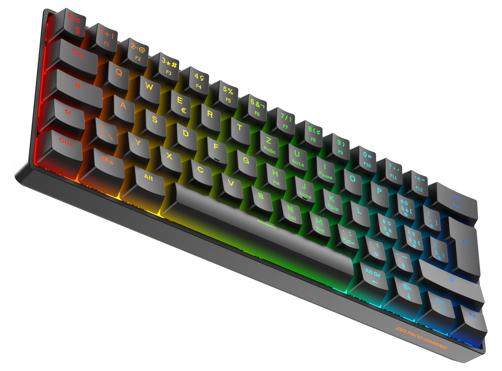 Deltaco Gaming GAM-175-C – Gaming-Tastatur – Mechanisch, Beleuchtet – Verkabelt (USB-A) – QWERTZ (CH)