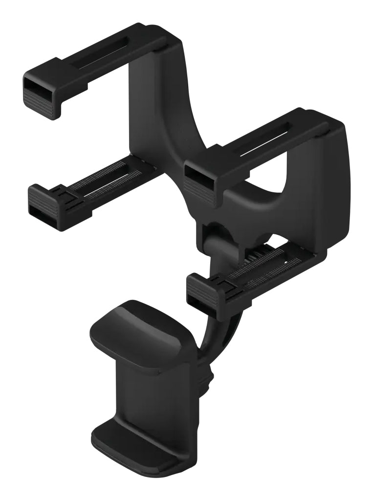 dbramante1928 re-charge Car Holder – Auto-Halterung – drehbar 360°, Spiegel/Spiegelklemme – Schwarz