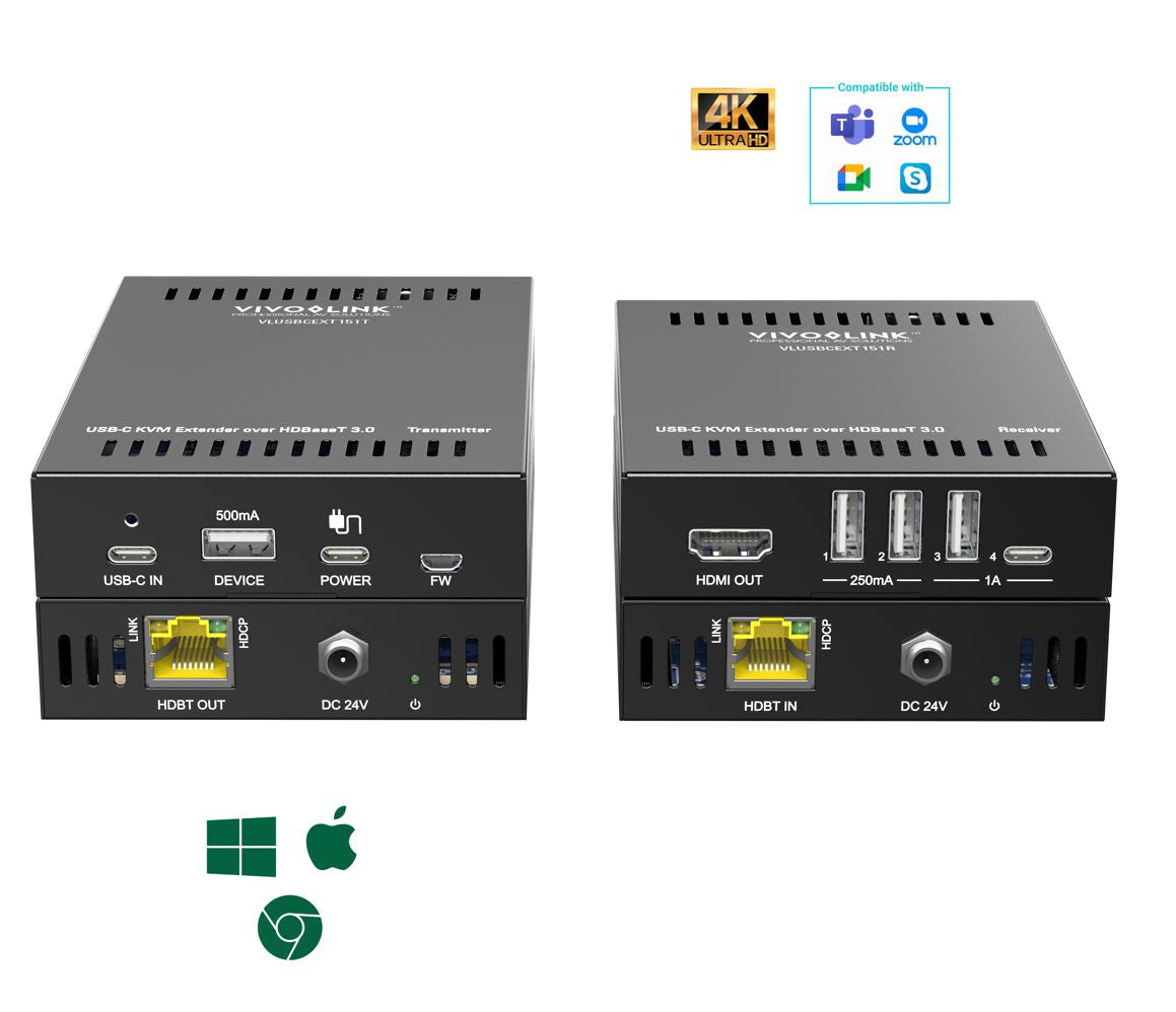 Vivolink USB-C KVM-Extender über HDBaseT, 4K (3840 × 2160)