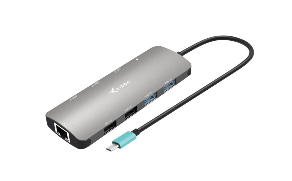 i-tec Metal Nano Dockingstation – USB-C, 2× HDMI, 4× USB-A, 100 W PD, GbE, für Windows/Mac/ChromeOS