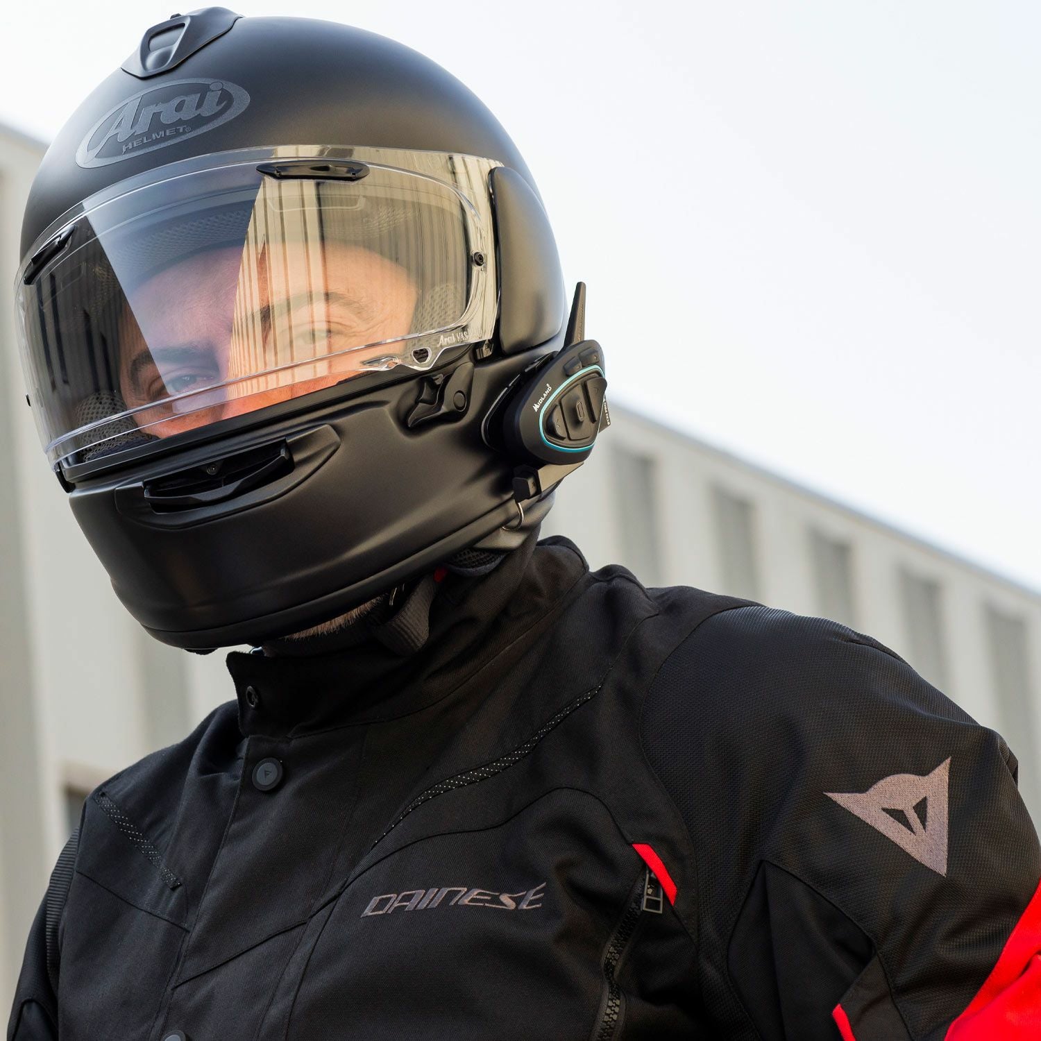 Midland BTX2 Pro S Lautsprechertelefon – Bluetooth – IPX6, für Motorrad – Schwarz/Blau