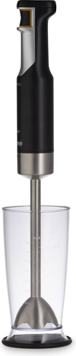 Gorenje Stabmixer HBX1500VX – 1500 W, 0,5 l Zerkleinerer, Schneebesen – schwarz/grau