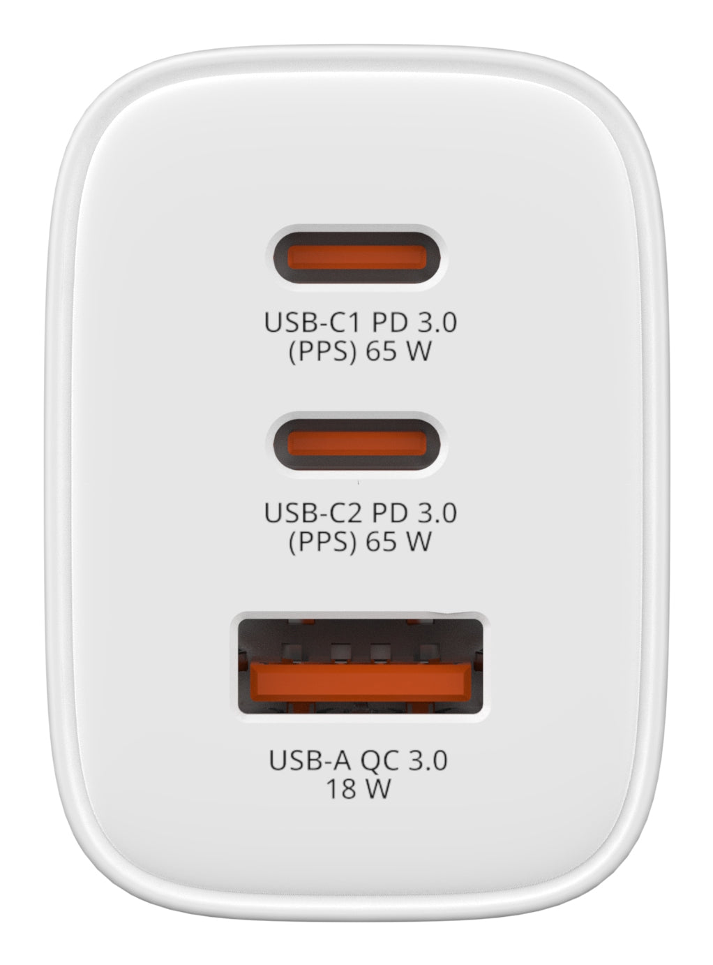 Verbatim Essentials GaN Ladegerät USB-Ladegerät 65 W – USB-C×2, USB-A×1 – PD 3.0, QC 3.0, PPS, GaN – EU-Stecker