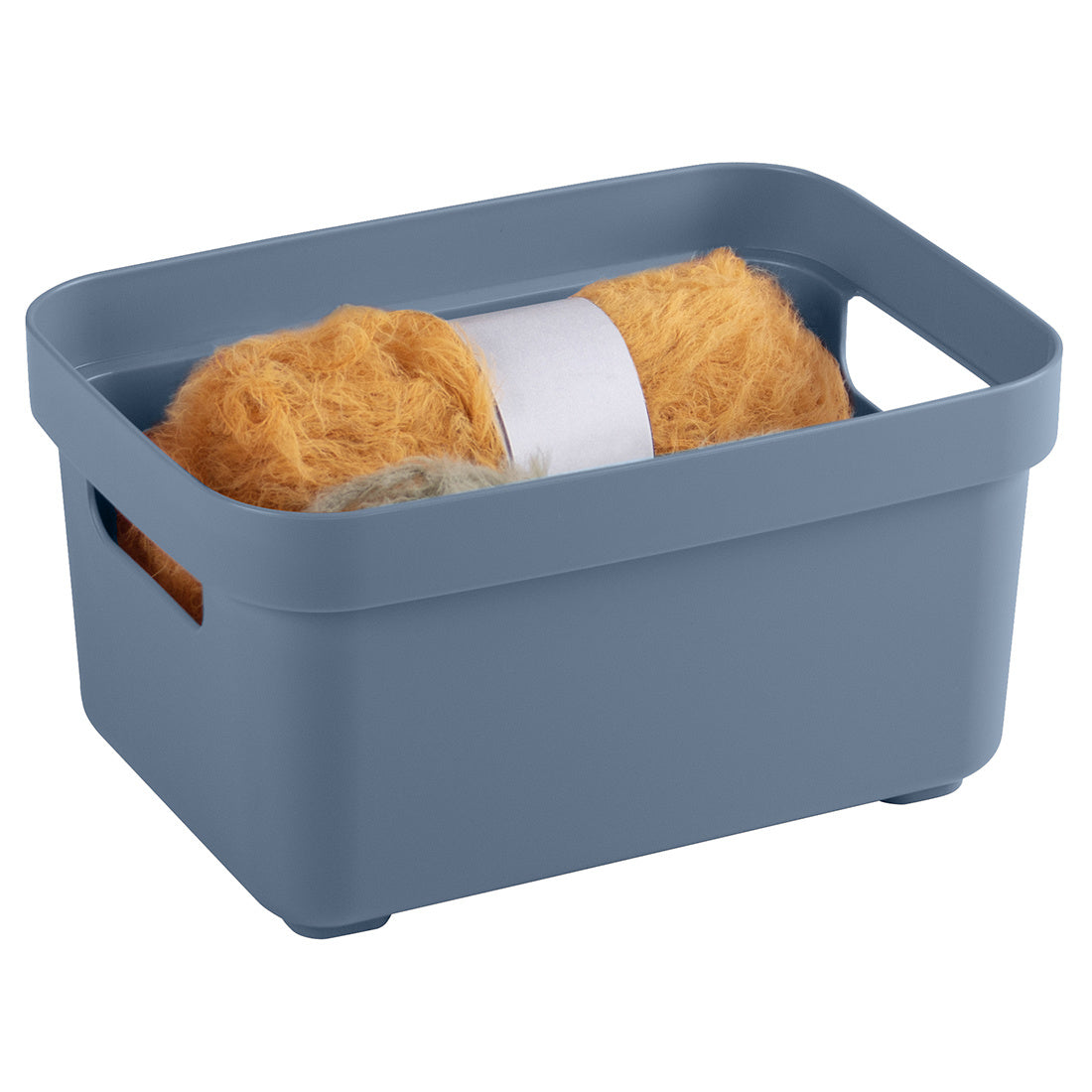 Sigma home Aufbewahrungsbox 2,5 l ohne Deckel – Kunststoff – Dunkelblau – 177 × 128 × 93 mm