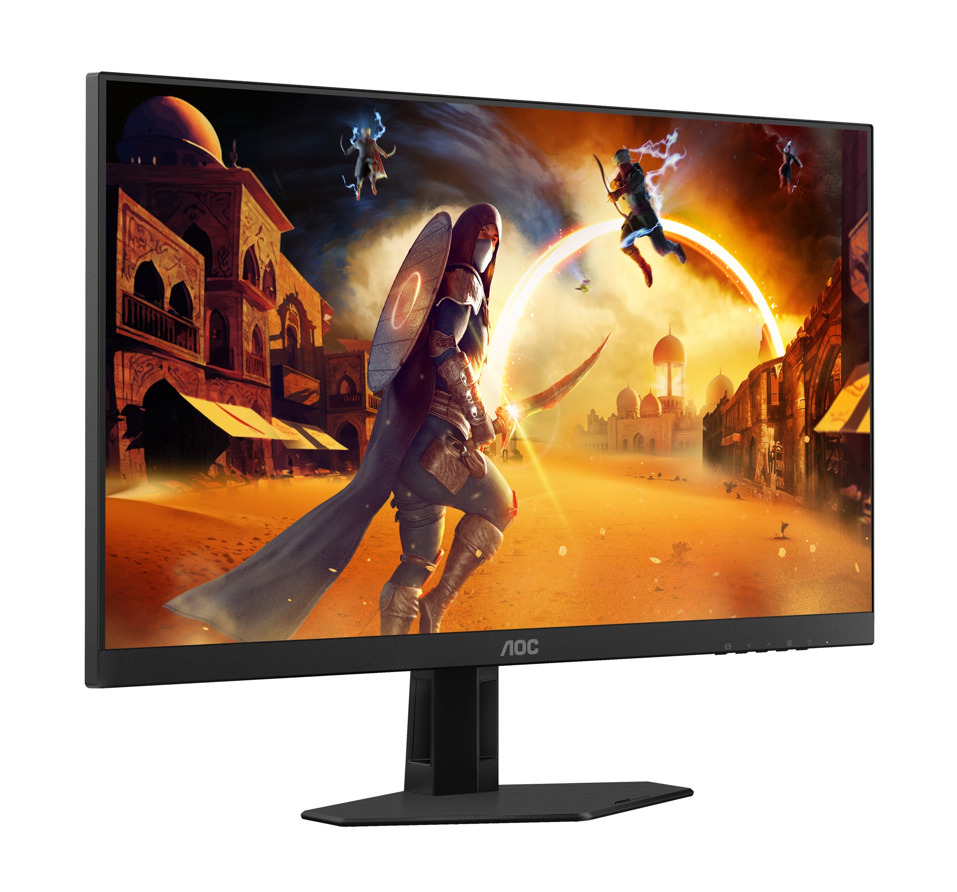 AOC 24G4HRE – Monitor, 23,8", IPS, 200 Hz, Integrierte Lautsprecher, G-Sync, Höhenverstellbar, Rot