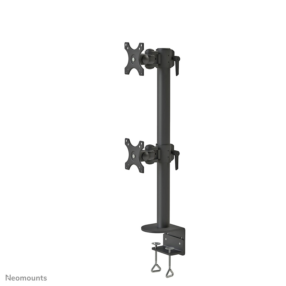 Neomounts Monitorarm, Dual, Tischklemme, bis 49", 15 kg, Full Motion, für gebogene Bildschirme, schwarz