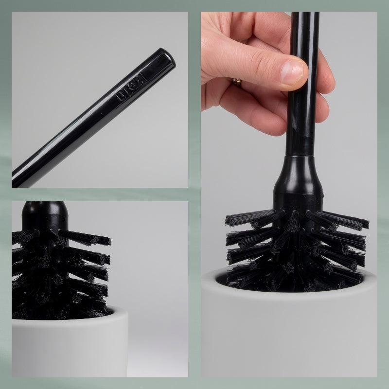 Kela 23956 – WC-Bürstenset – Keramik, Hellgrau, H 45 cm, Ø 10 cm
