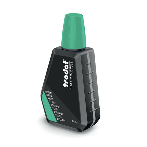 Trodat Stempelfarbe – 28 ml, ölfrei, grün, Kunststoff