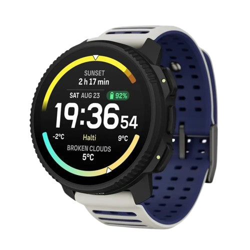 Suunto Vertical 2 49 mm GPS – Edelstahl Schwarz, Sportarmband, Blau, 100 m, für Android und iPhone