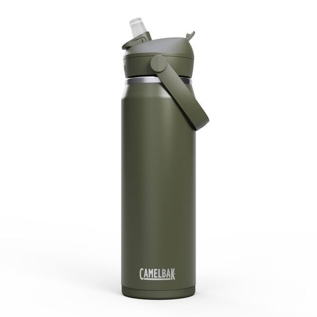 CamelBak Thrive Isolierflasche 750 ml – doppelwandig, Edelstahl, mit Strohhalm, Moos
