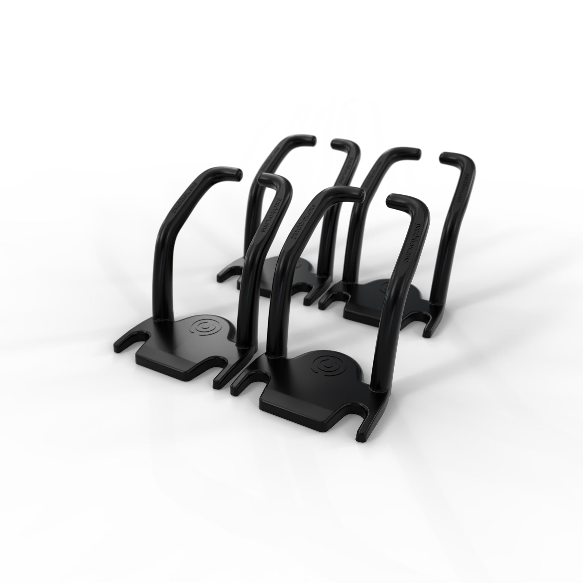 PATCHBOX PONECATCH – Kabelhalterung für 19" Rack, 4er-Pack, Schwarz
