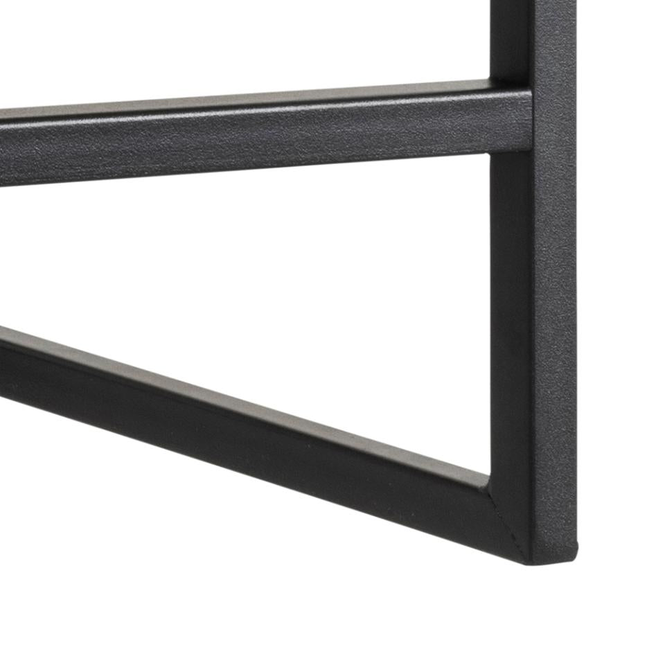 Actona Wandgarderobe – 7 Haken, Stahl/Holz, Schwarz/Natur, 77 × 28 × 22 cm