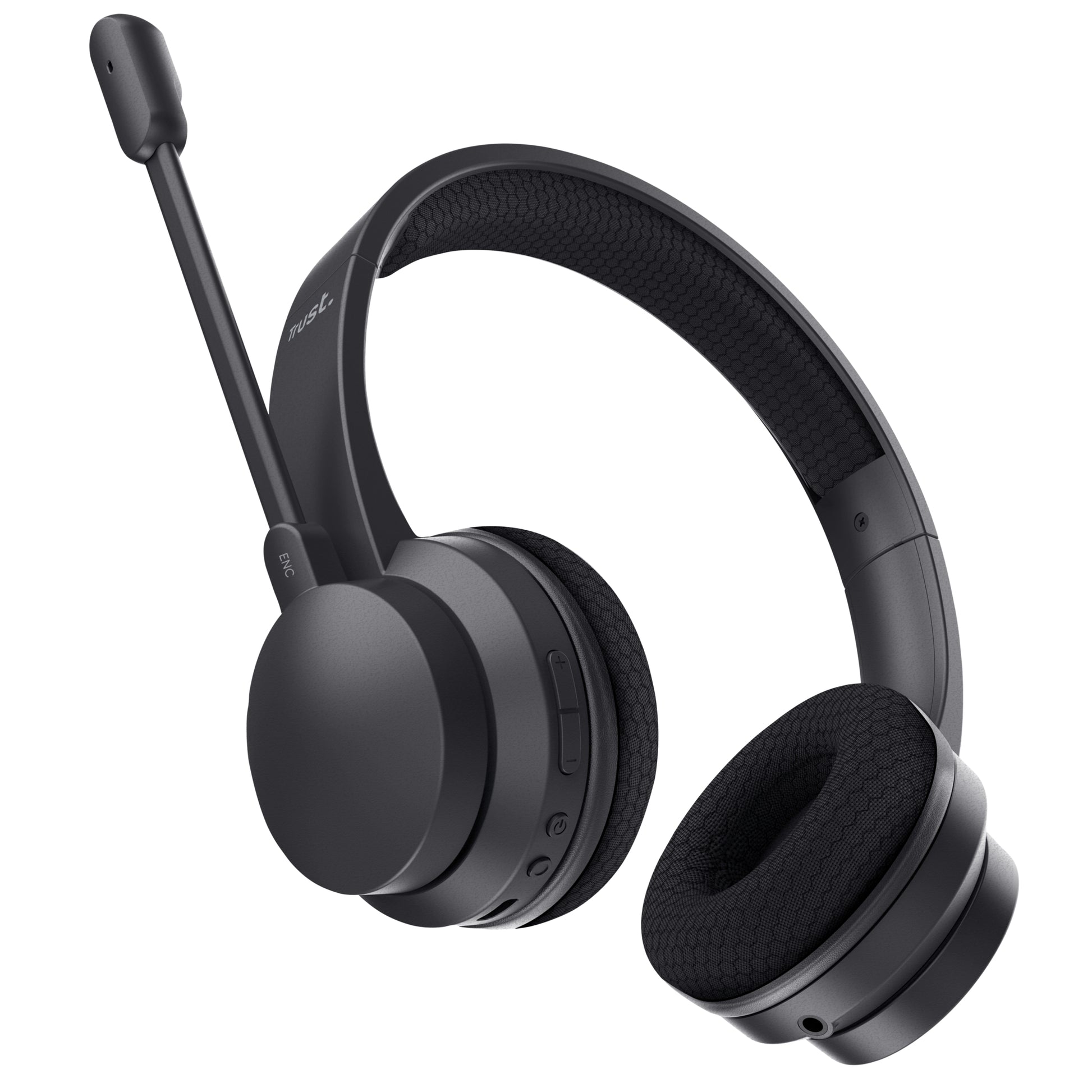 Trust Ayda – Duo On-Ear Headset – Bluetooth, ENC, USB-C – Schwarz – bis 24 h