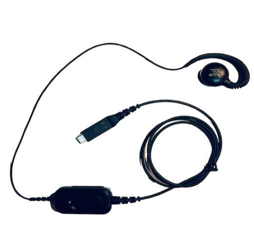 Zebra USB-C Headset – Mono Headset, Ohrbügel – USB-C – PTT, Lautstärkeregler – Schwarz – für TC73/TC78