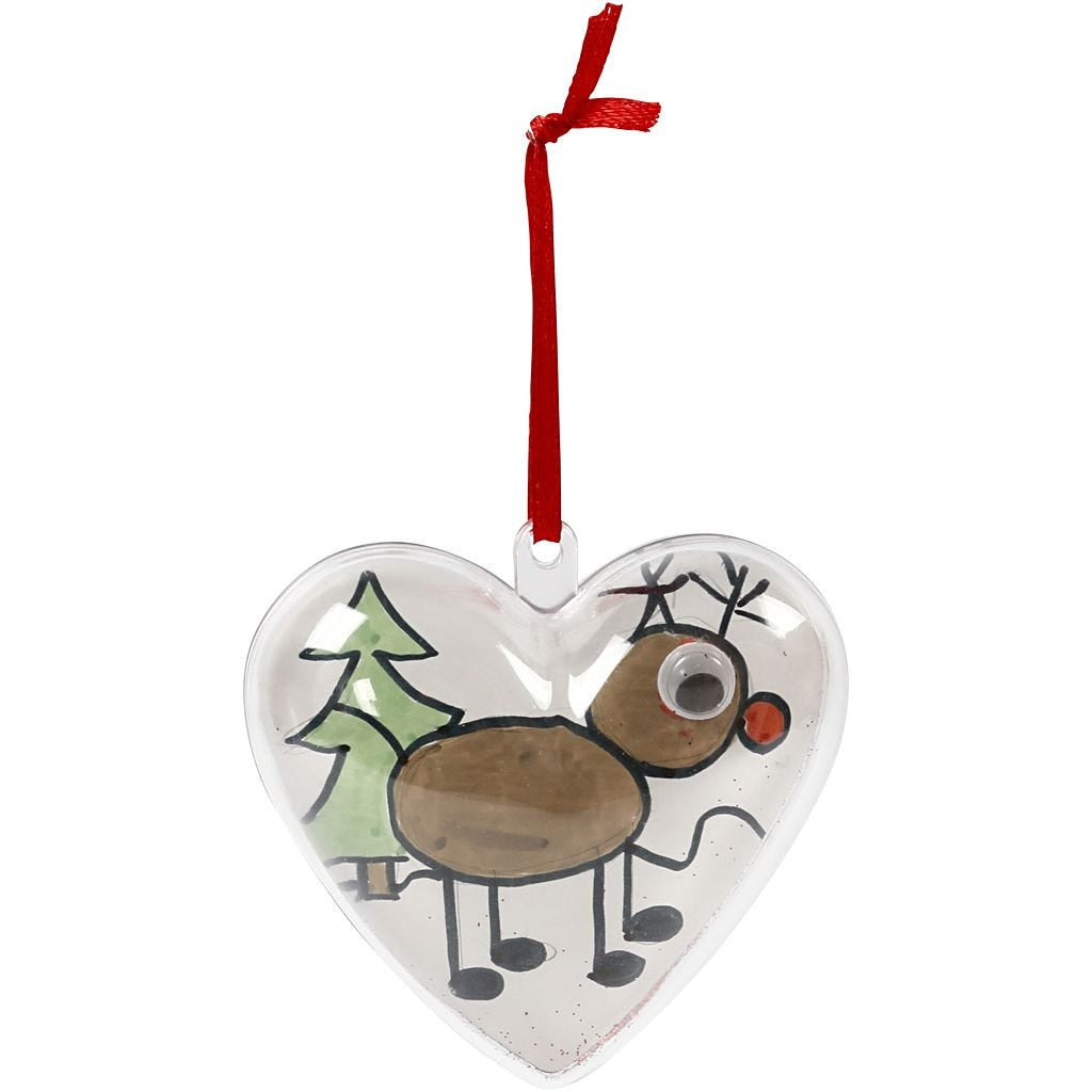 Creativ Company Aufhänger – 6,5 cm – Kunststoff, transparent – 10-teilig