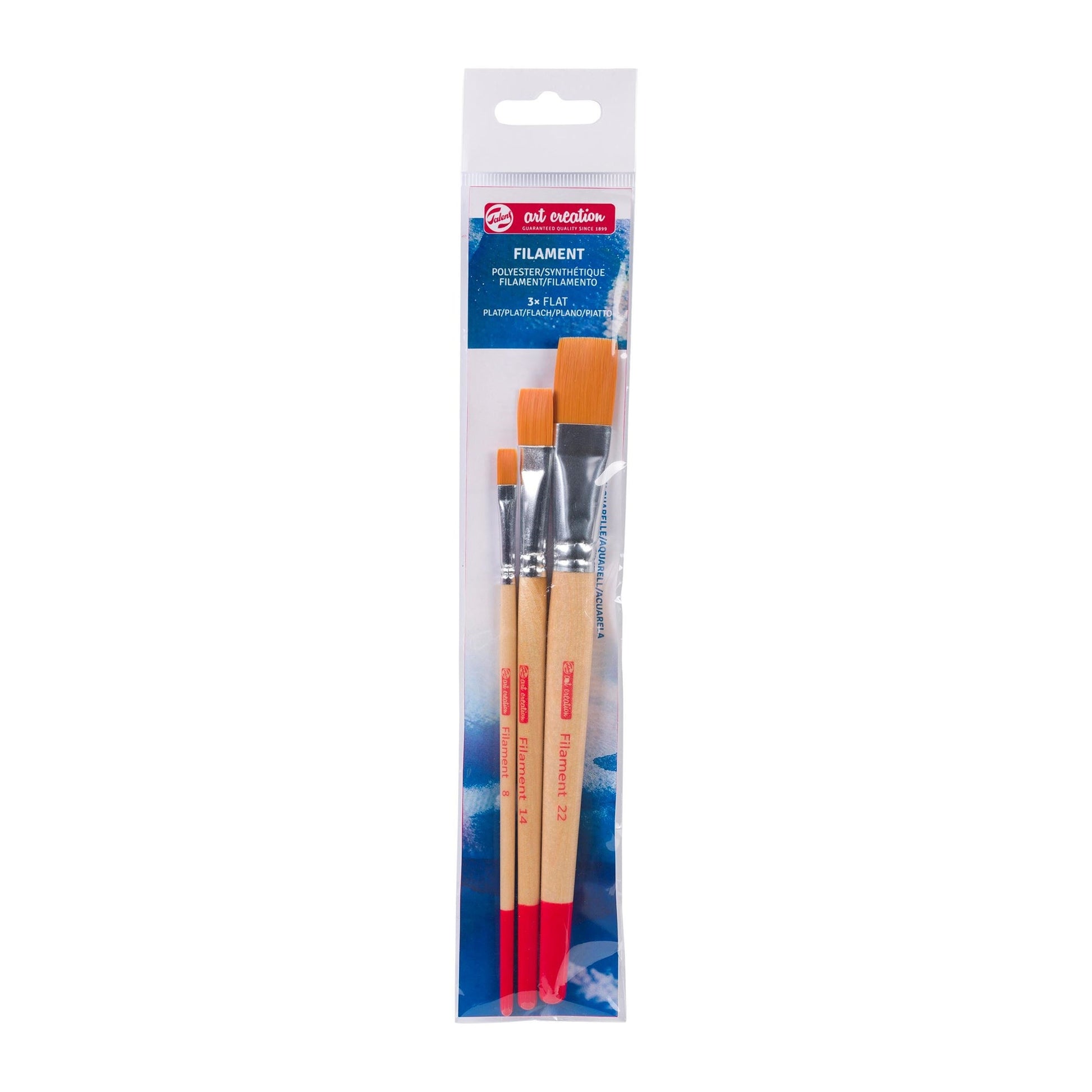 Talens ArtCreations – Pinsel-Set – Flachpinsel, Polyester, Grösse 8/14/22, 3er-Set