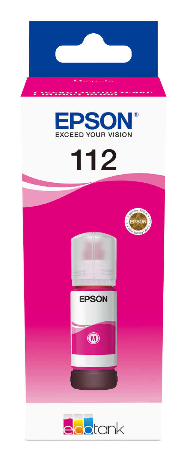 Epson EcoTank 112 Magenta Tintenpatrone (Original) – 6'000 Seiten – für Epson L5160/L5150