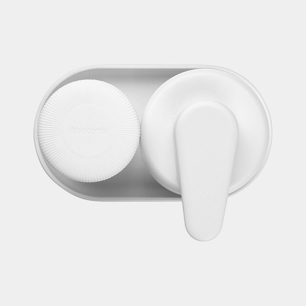 Brabantia Sink Style Seifenspender – Tisch, Metall, Weiss, 200 ml, 2er-Set