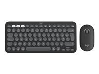 Logitech Pebble 2 Combo – Tastatur, kabellos (Bluetooth), DE-Layout (DE), Grau – für macOS