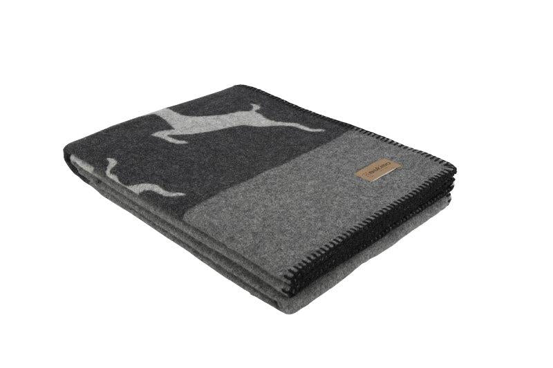 Eskimo Wohndecke – 140 × 180 cm, Wolle-Mix, Anthrazit-Grau