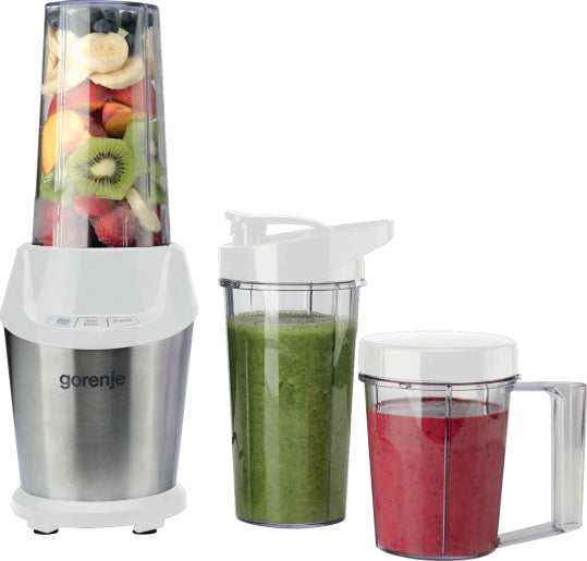 Gorenje Smoothie-Mixer BN1000E – 0,75 l, 1000 W, spülmaschinenfest – weiss/silber