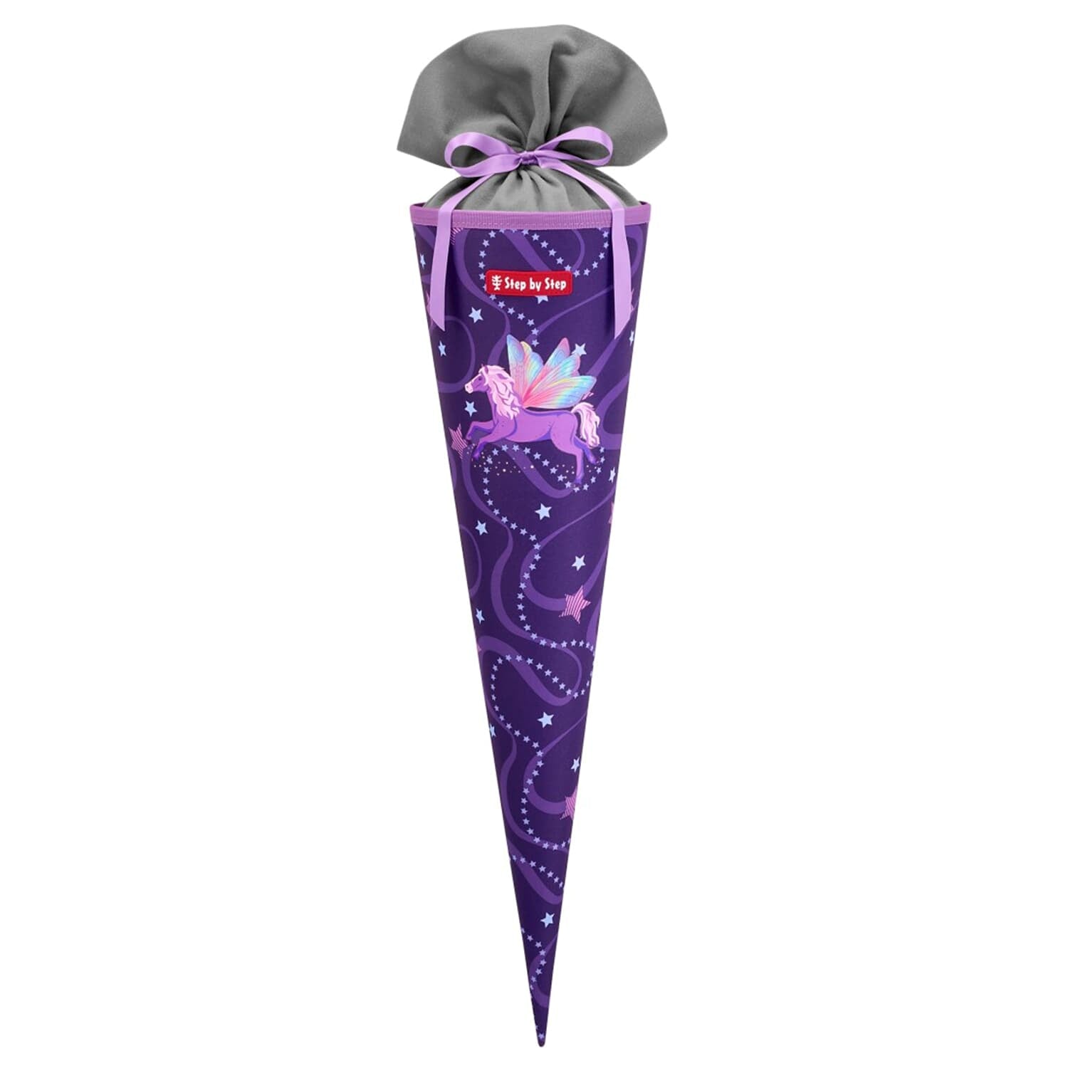 Step by Step Schultüte 70 cm × Ø 18 cm, 5 l – Motiv Pegasus Emily – Serie SPACE – rPET