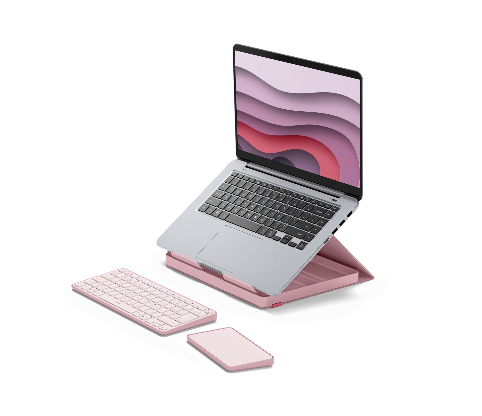 Logitech Tastatur, kabellos (Bluetooth), UK-Layout (EN), rosa