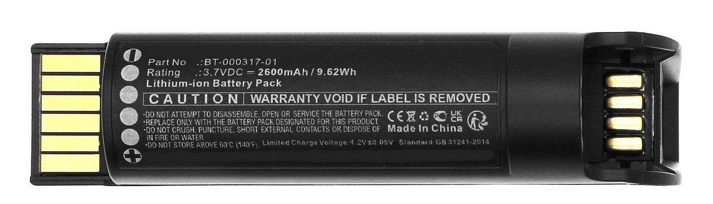 CoreParts MBXPOS-BA0655 – Akku, 2'600 mAh, 3,7 V, Li-Ion, Schwarz, für Zebra
