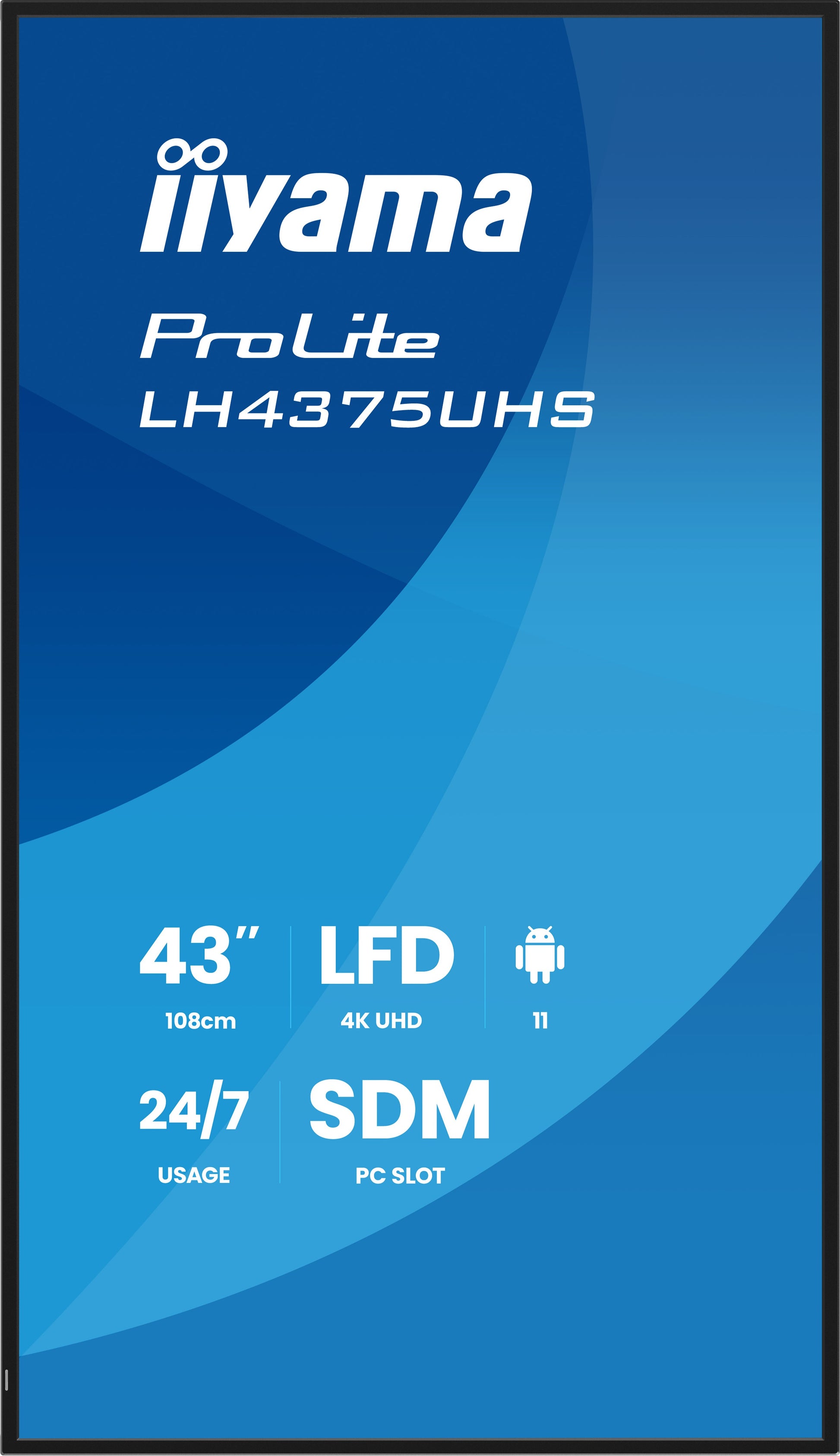 iiyama ProLite LH4375UHS-B2AG – Signage-Display, 42,5", Ultra HD 4K, 500 cd/m², IPS, 16:9