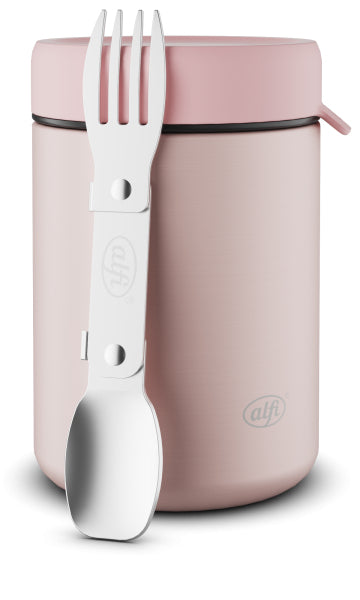 Alfi Thermo-Foodbehälter – 350 ml, 8,8 × 8,8 × 13,3 cm, Edelstahl, mit Schwenkverschluss, auslaufsicher
