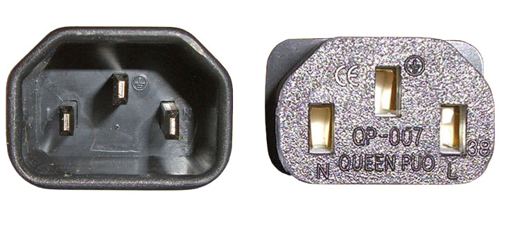 Diggelmann Verlängerungs-Netzkabel 230V 1,75 m – C13–C14, Schwarz